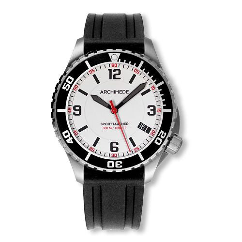 Archimede SportTaucher Stainless Steel / White / Rubber : Ref Number UA8974-TS-A3.2